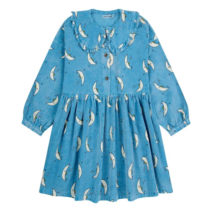 Beneath The Moon Milleraies Velvet Dress | Light blue | Smallable