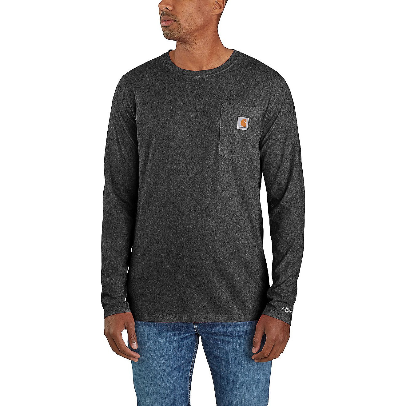 Carhartt Men's Relaxed Fit Midweight Pocket Long Sleeve T-shirt | Academy | Academy Sports + Outdoors