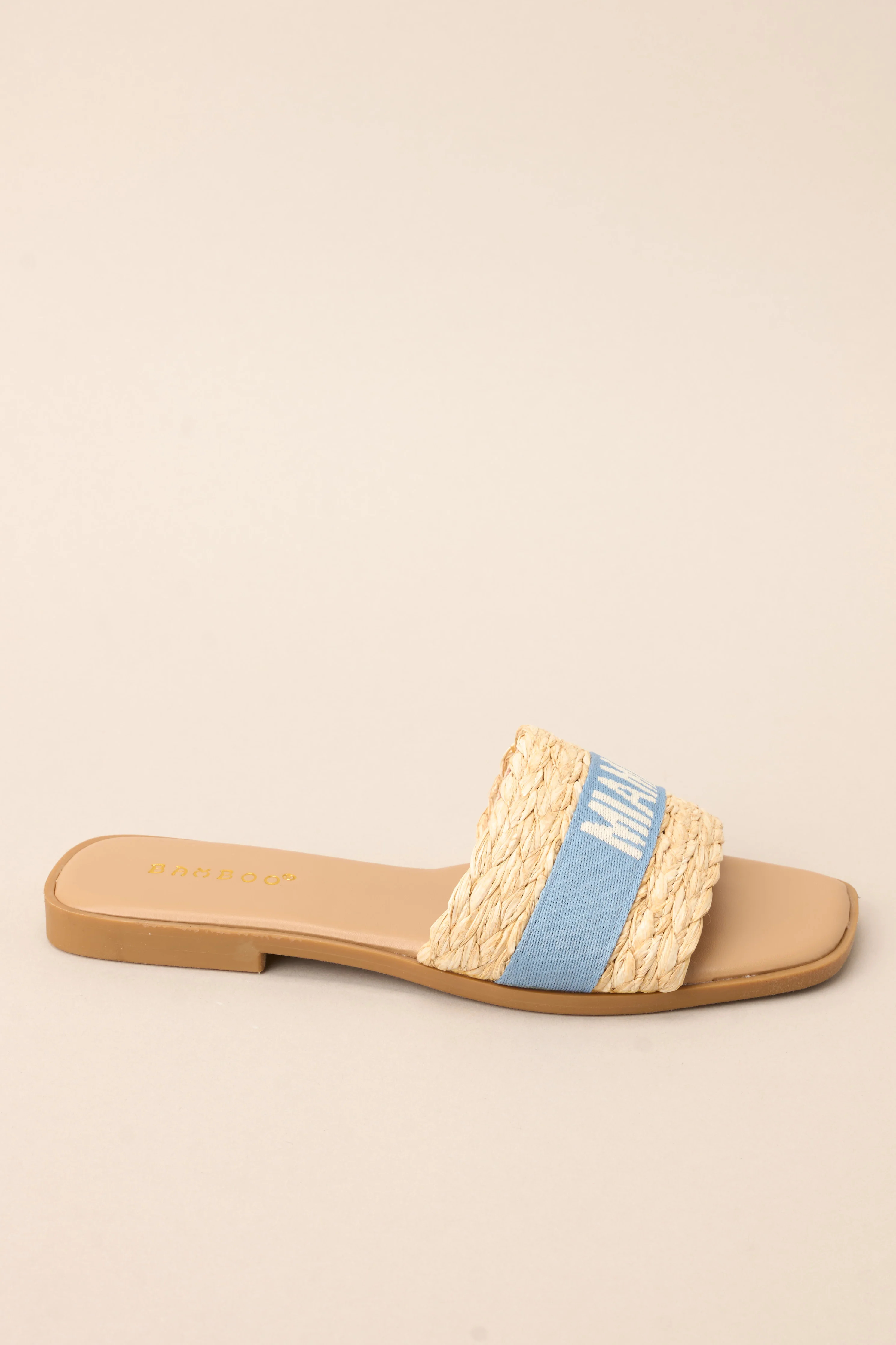 To The Tropics Sky Blue Sandals | Red Dress 