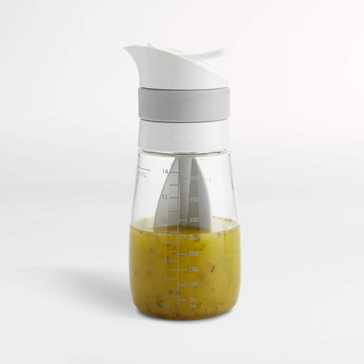 OXO Twist & Pour Salad Dressing Mixer + Reviews | Crate & Barrel | Crate & Barrel