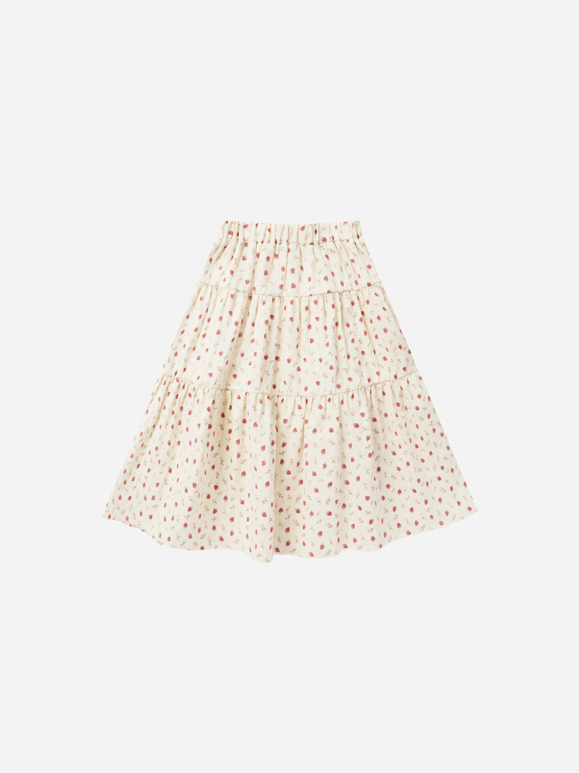 Tiered Midi Skirt || Strawberry Field | Rylee + Cru