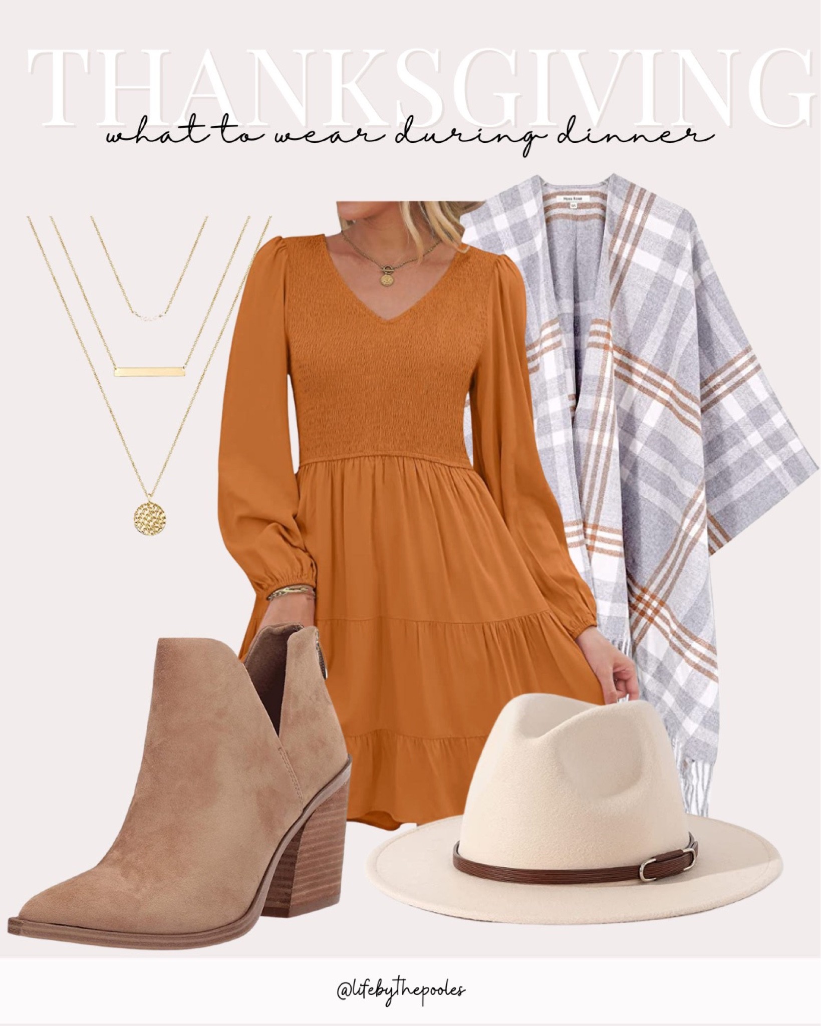 What to wear to thanksgiving dinner, thanksgiving day outfit, fall dress outfit, ankle boots, wool fedora, plaid fall outfit idea, fall family photo outfit #thanksgiving #thanksgivingoutfit #fall #amazon 

#LTKstyletip #LTKSeasonal #LTKunder50