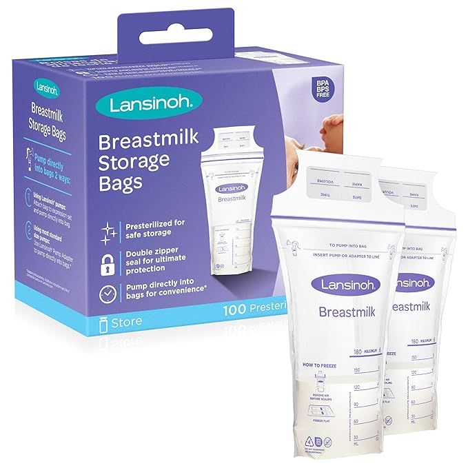 Lansinoh Breastmilk Storage Bags, 100 Count | Amazon (US)