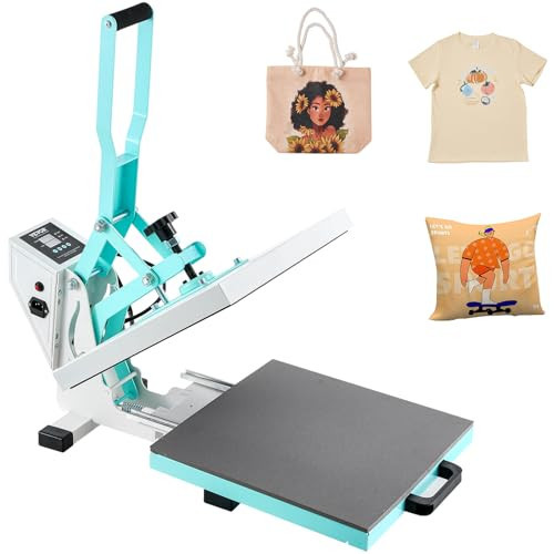 VEVOR Heat Press 15x15, High Pressure Heat Press Machine for T Shirts, Slide Out Professional Heat Press for Sublimation, Vinyl, Heat Transfer Projects, Heats Up Fast & Evenly, Green | Amazon (US)
