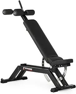 Titan Fitness Max Adjustable FID Bench, 70 Positions, Flat Bench, Incline Angle, Decline Angle, R... | Amazon (US)