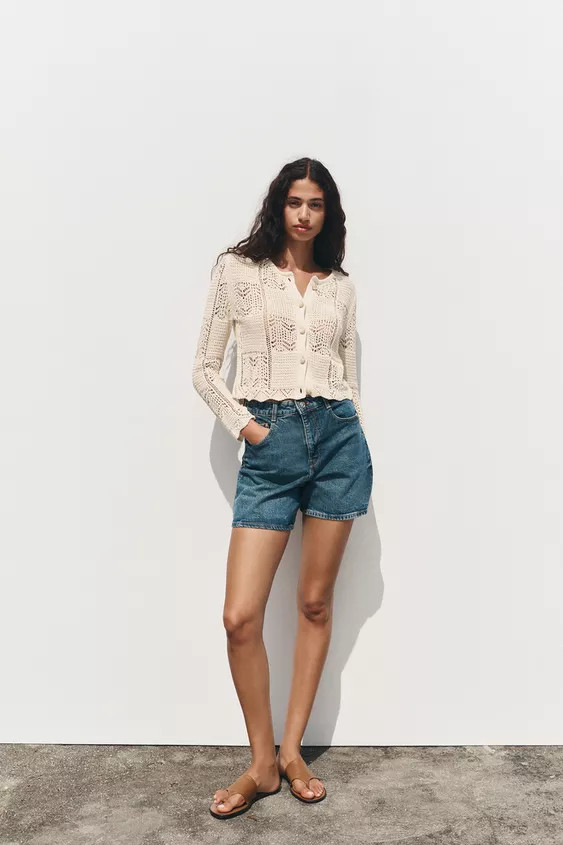 POINTELLE KNIT CARDIGAN | Zara US