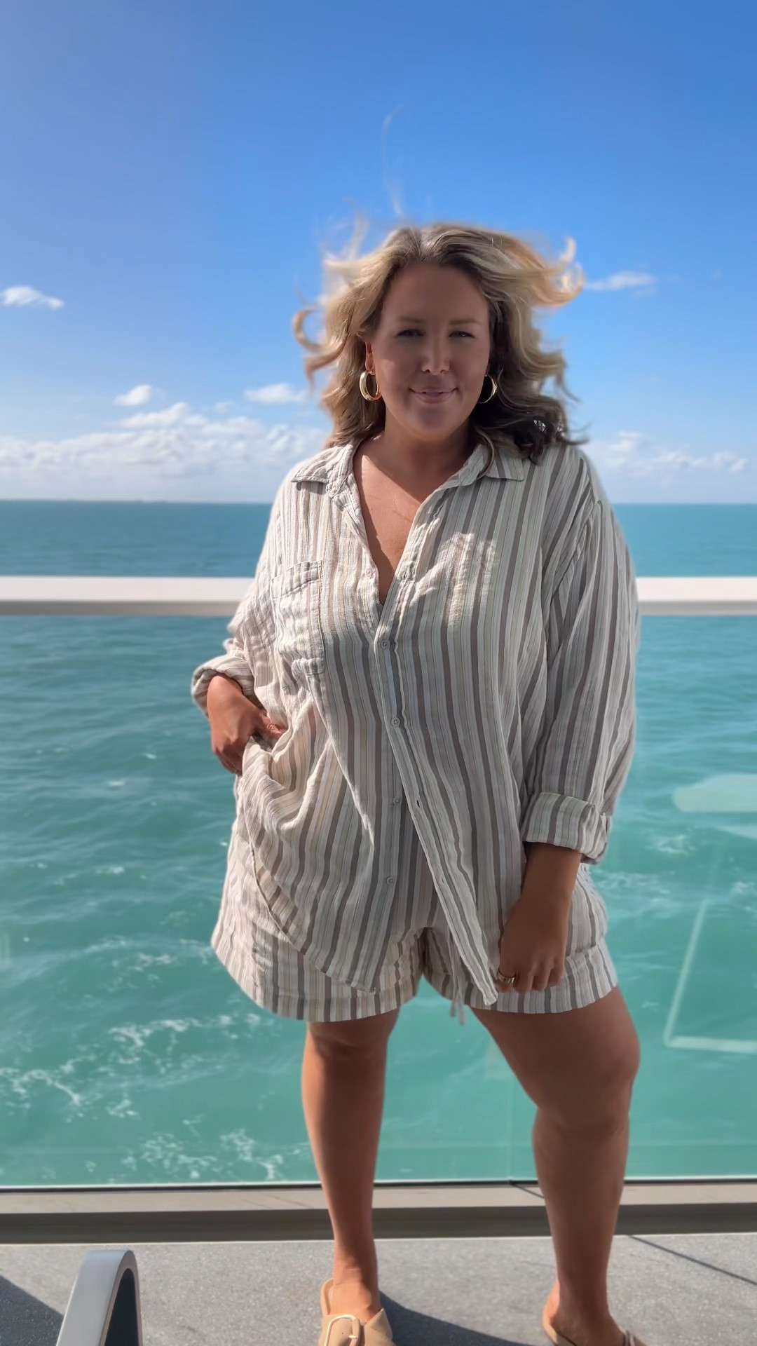 Wearing an XXL in both! Cute summer linen set. Plus size, summer fashion, outfit inspo, casual outfit, apron belly, mom life, vacation look

#LTKSeasonal #LTKMidsize #LTKPlusSize