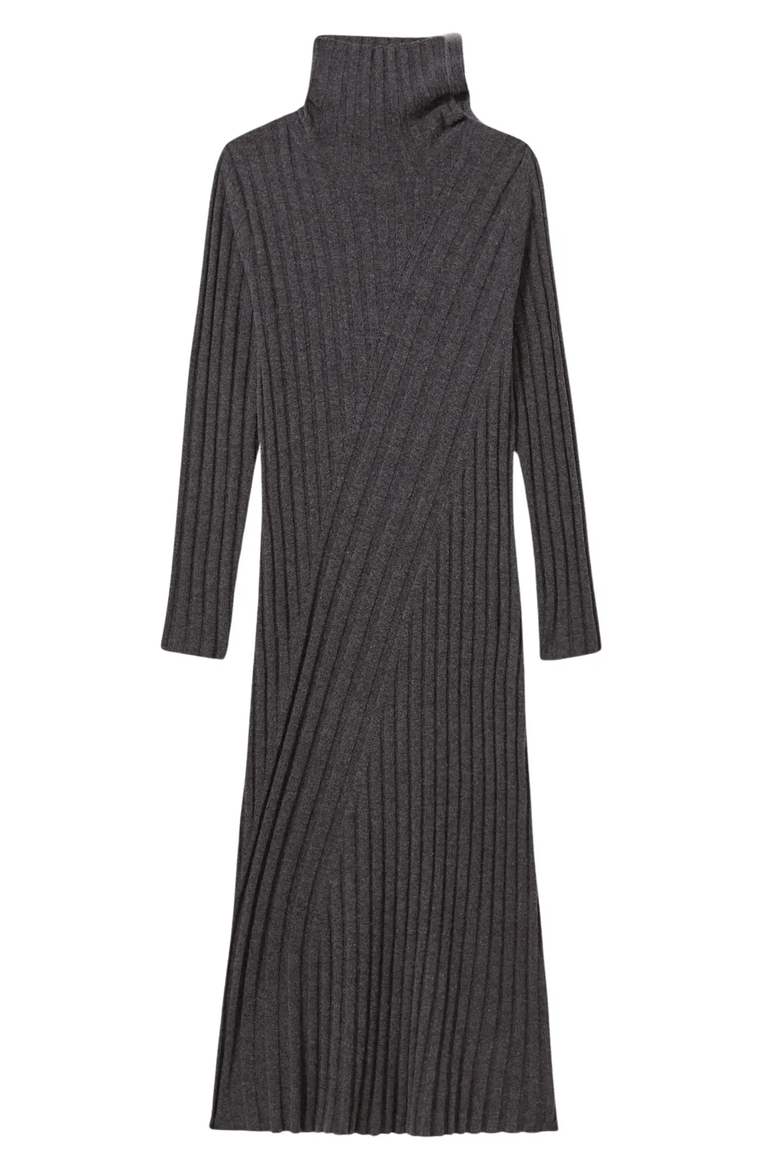 Cady Long Sleeve Wool Blend Rib Sweater Dress | Nordstrom