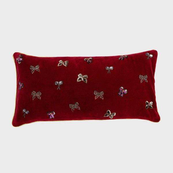 Bow pillow, red | Joanna Buchanan