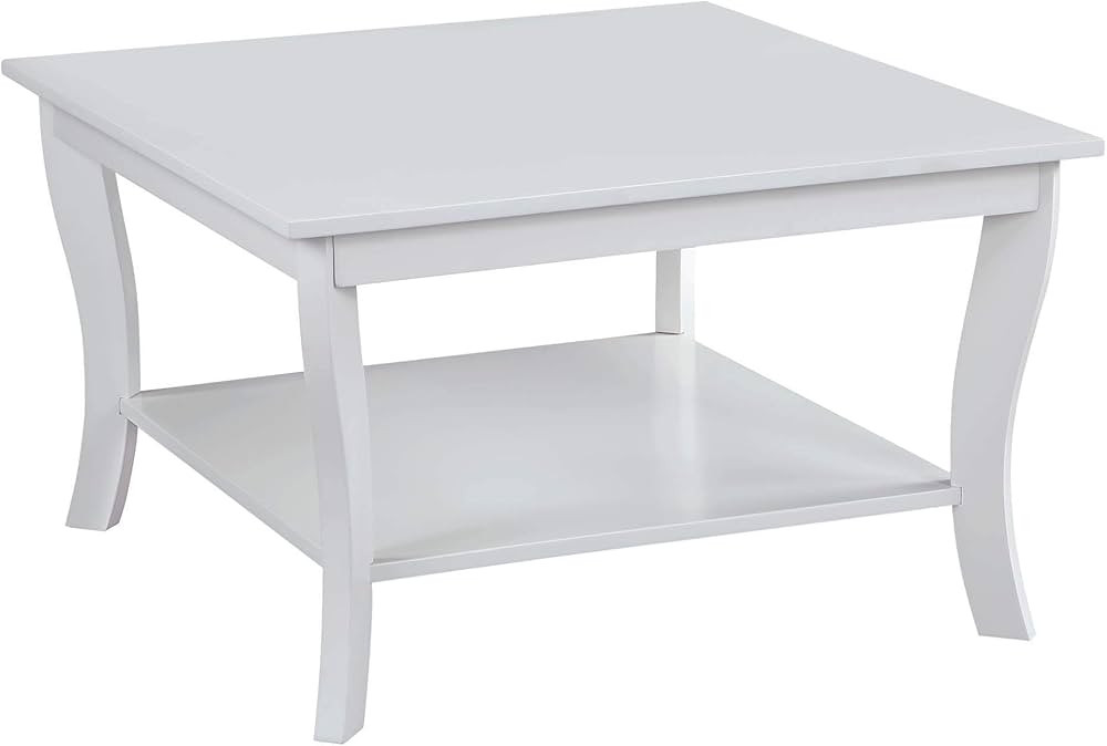 Convenience Concepts American Heritage Square Coffee Table, White | Amazon (US)