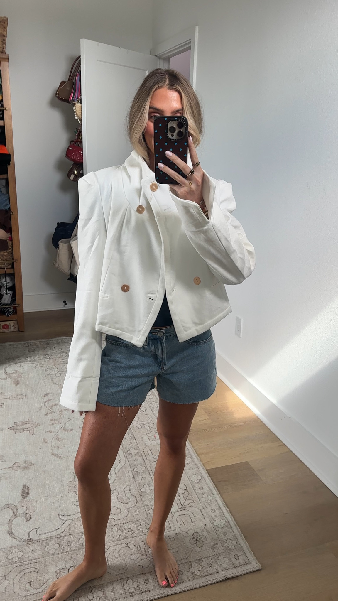 Amazon size small Chevara Women’s Cropped Blazer Jacket Stand Collar Long Sleeve Button Up Slim Fit Coat Streetwear

#LTKWorkwear #LTKootd #LTKSaleAlert