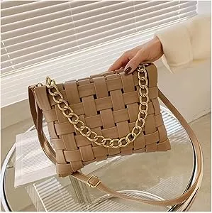  YP Women Large Crossbody Bag Woven Envelope Purses Pu