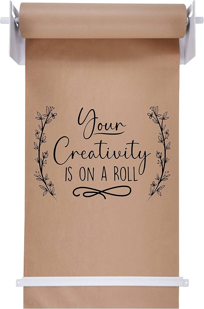 Jumbl 18” Wall Mounted Kraft Paper Dispenser | Hanging Paper Roll with Cutter for Kitchen, DIY ... | Amazon (US)