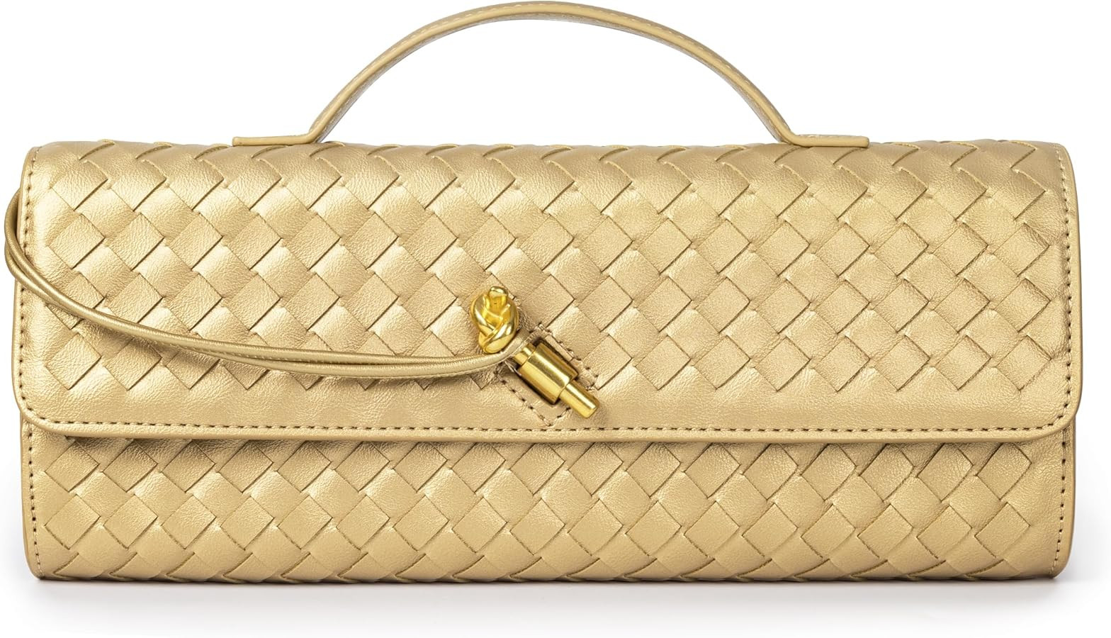 Joryin Woven Purse for Women Evening Clutch Woven Leather Handbags Crossbody Bag Purse Formal Eve... | Amazon (US)