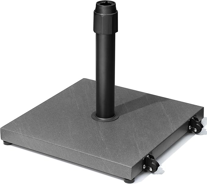 42lbs Patio Umbrella Base with Wheels - Heavy Duty Outdoor Patio Market Umbrella Stand for Deck w... | Amazon (US)