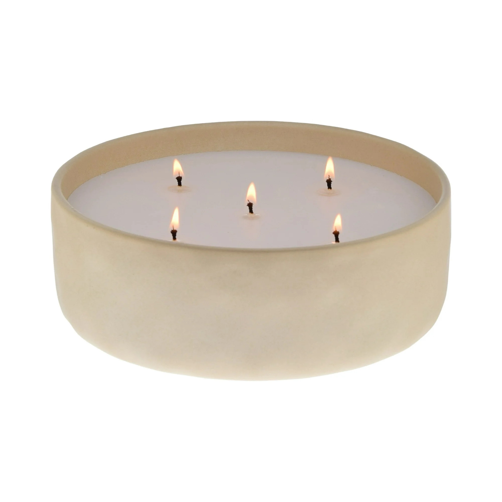 Home Decor Collection Salted Coconut & Mahogany Scented 5-Wick 43.7oz Glazed Ceramic Candle | Walmart (US)