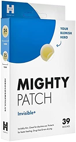 Mighty Patch Invisible+ - Hydrocolloid Acne Pimple Patch Ultra Thin Spot Treatment (39 count) for... | Amazon (US)