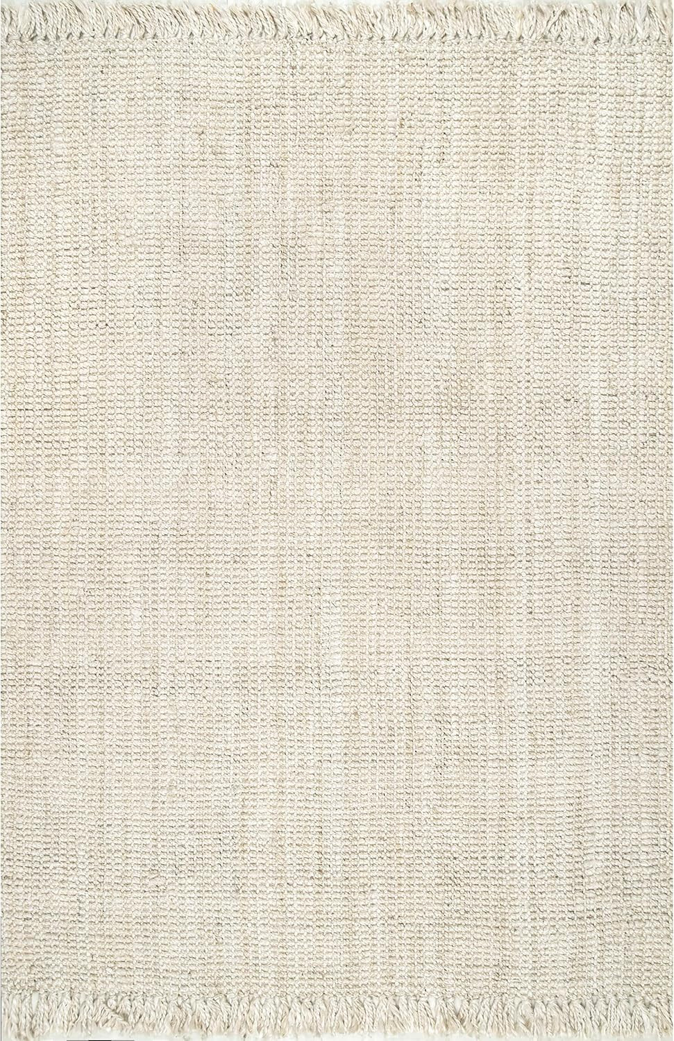nuLOOM Daniela Farmhouse Chunky Jute Area Rug, 4x6, Off-White | Amazon (US)