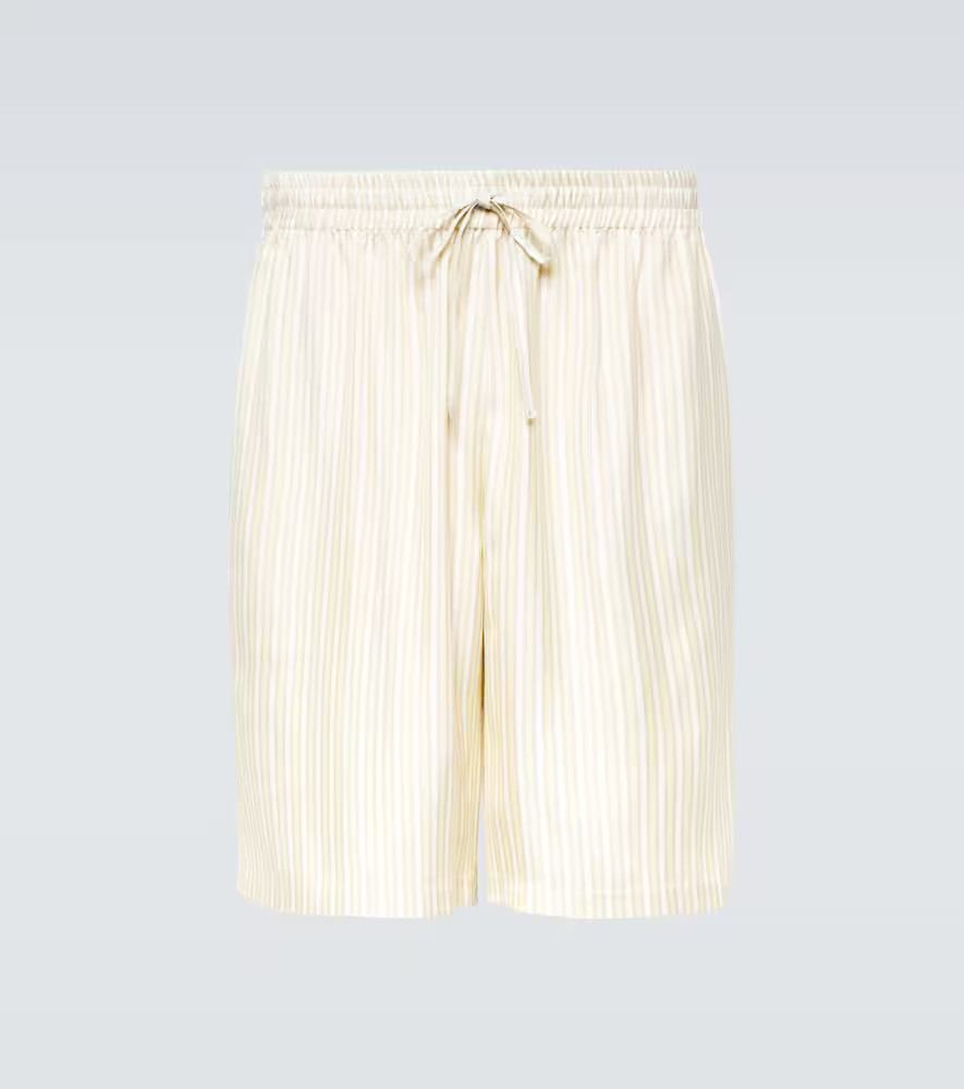 Le Kasha Striped silk Bermuda shorts | Mytheresa (US/CA)