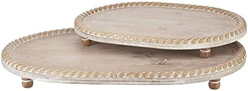 First of a Kind Twist Tray - Set of 2 Decorative Trays, Creative Small Distressed Tray Decor - Li... | Amazon (US)