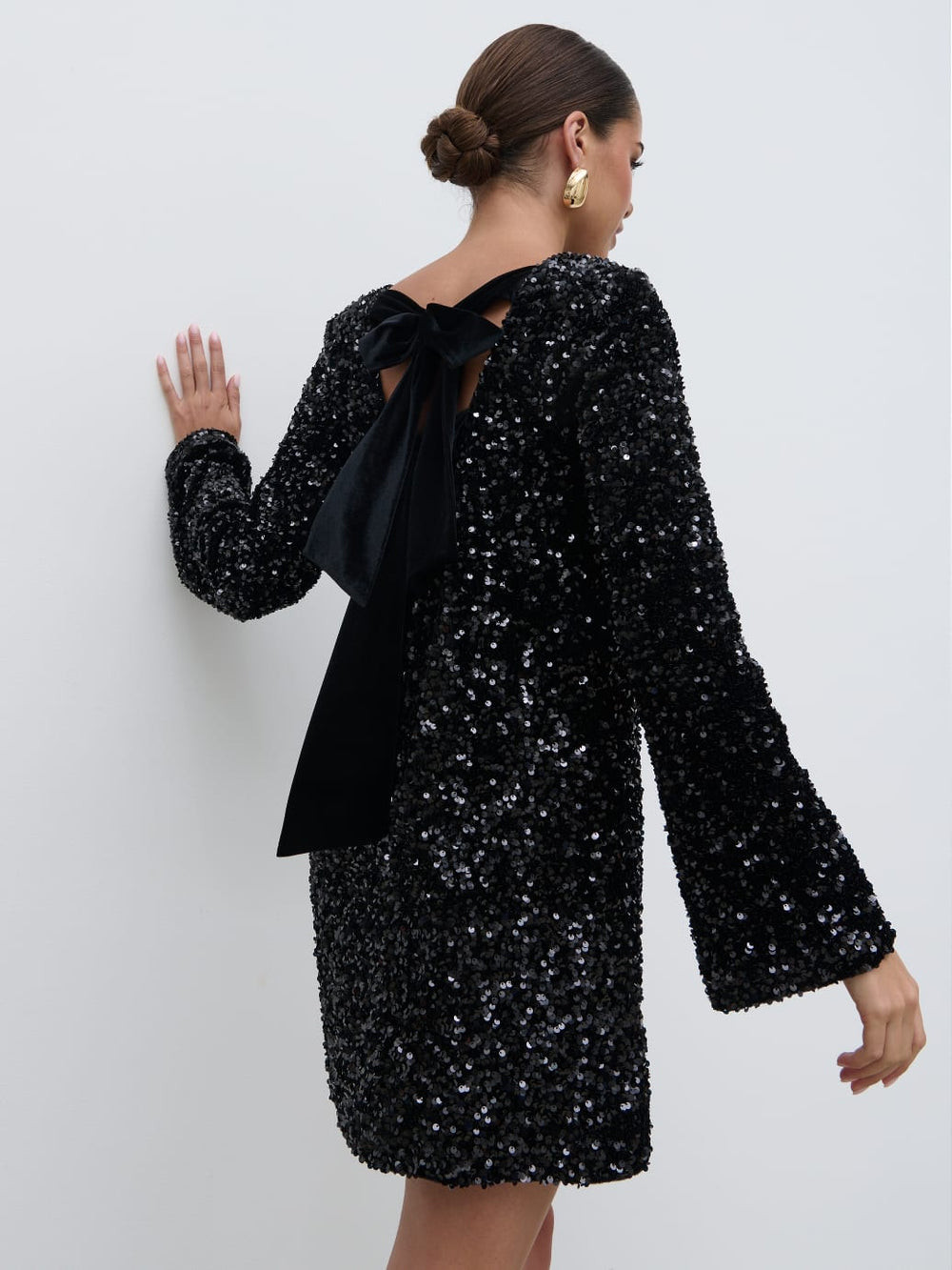 Bow Sequin Shift Dress | Pretty Lavish (UK)