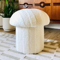 Mushroom Ottoman in Plush Stripe | Etsy (US)
