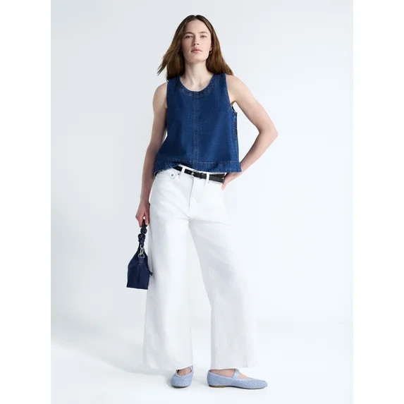 Free Assembly Women's Sleeveless Cropped Top, Sizes XS-XXL | Walmart (US)