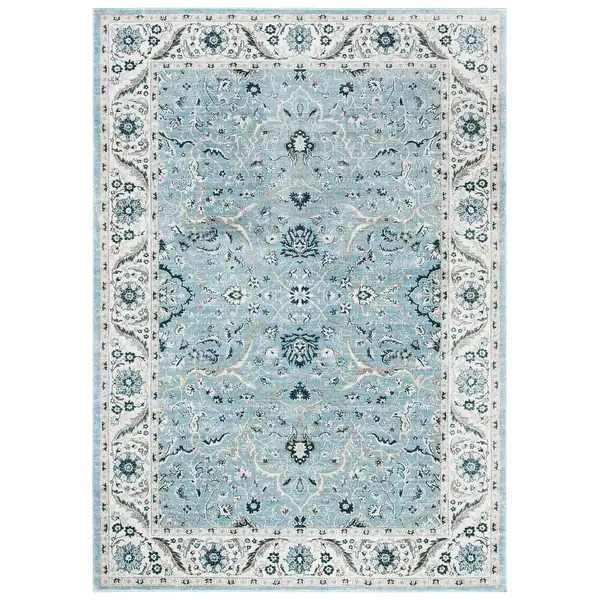 SAFAVIEH Isabella Pietra Traditional Oriental Rug - 9' x 12' - Light Blue/Cream | Bed Bath & Beyond