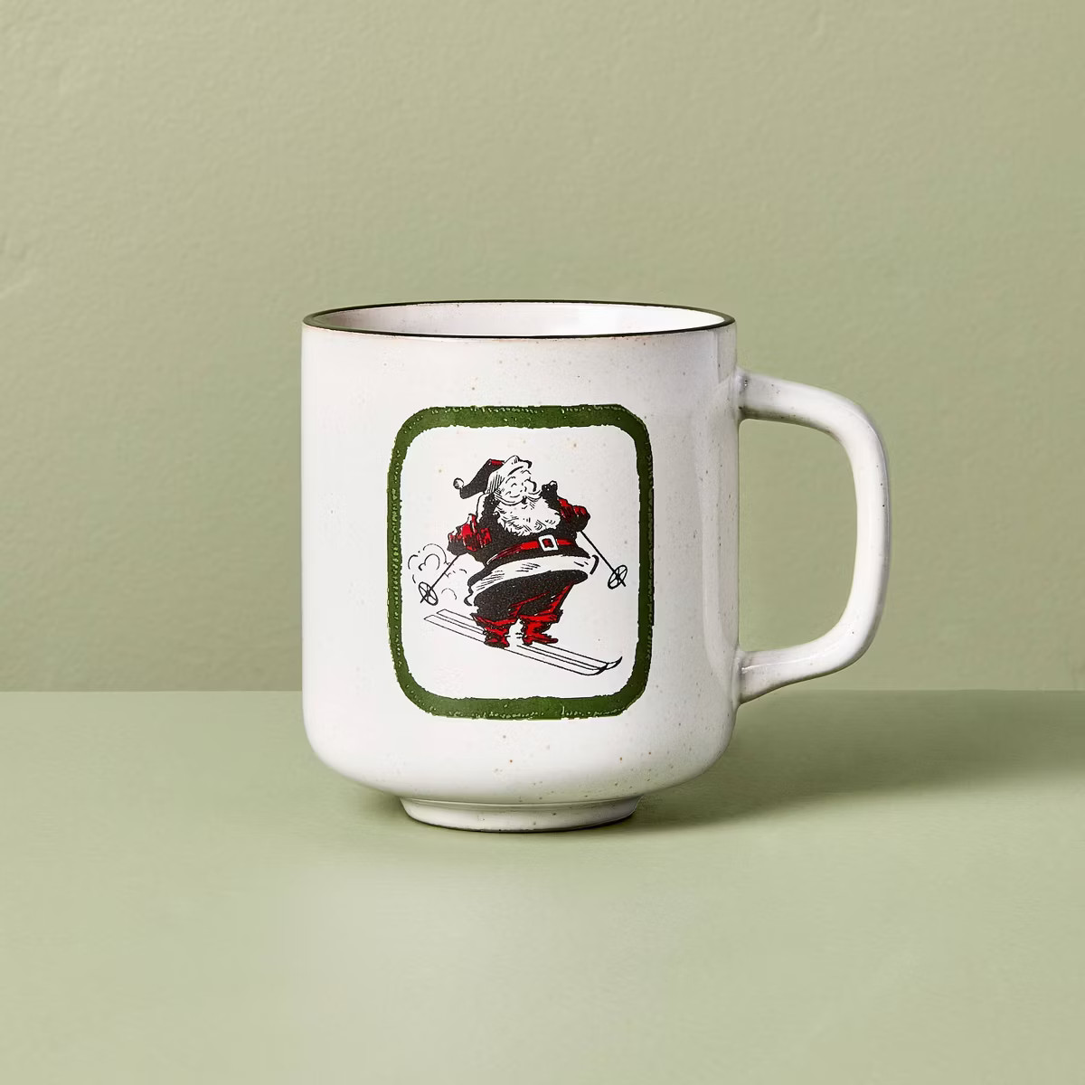 12.5oz Holiday Mug Skiing Santa - Hearth & Hand™ with Magnolia | Target