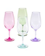 4pk Outdoor Acrylic Pastel Wine Glasses | Marshalls