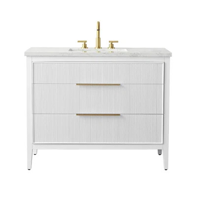 Bilroy Egremt 42'' Single Bathroom Vanity with Engineered Stone Top | Wayfair North America