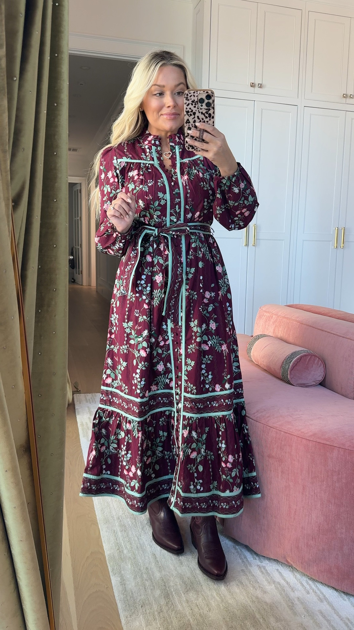 this midi dress is perfect for a fall wedding or family photos! @Belk 

 