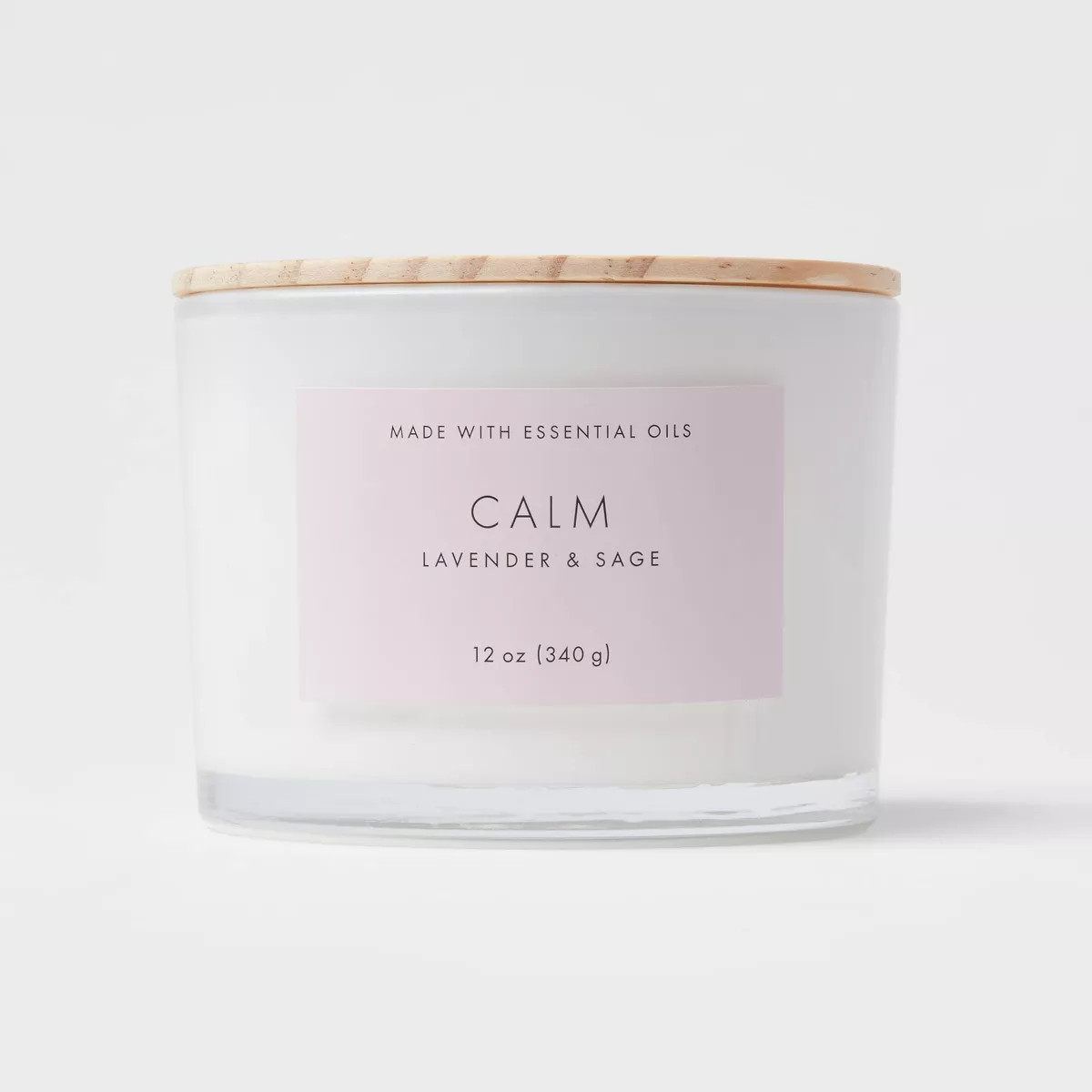 Wood Lidded Glass Wellness Calm Candle - Threshold™ | Target
