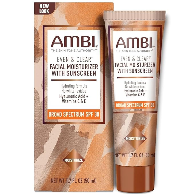 Ambi Even & Clear Facial Moisturizer with Sunscreen SPF 30, 1.7 Ounce | Amazon (US)