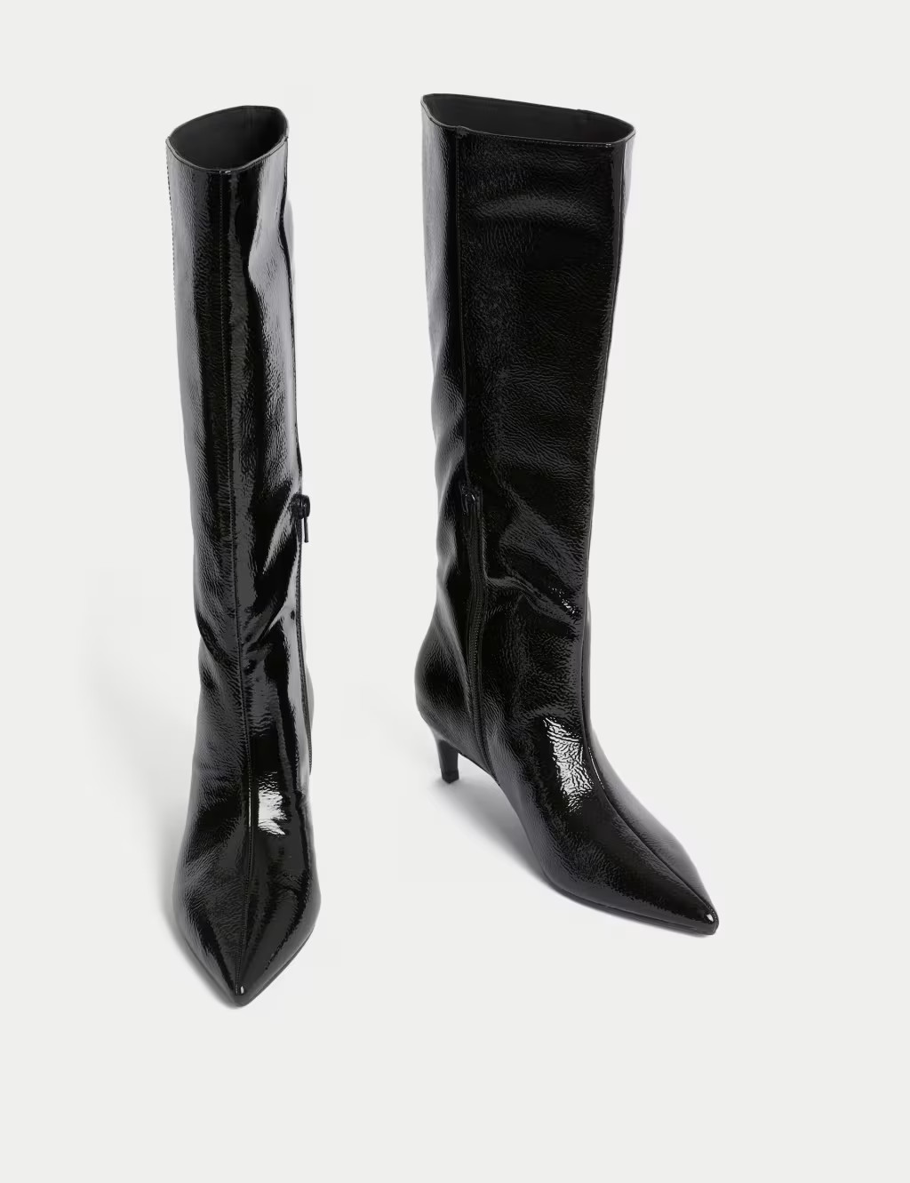 Kitten Heel Pointed Toe Knee High Boots | Marks & Spencer (UK)