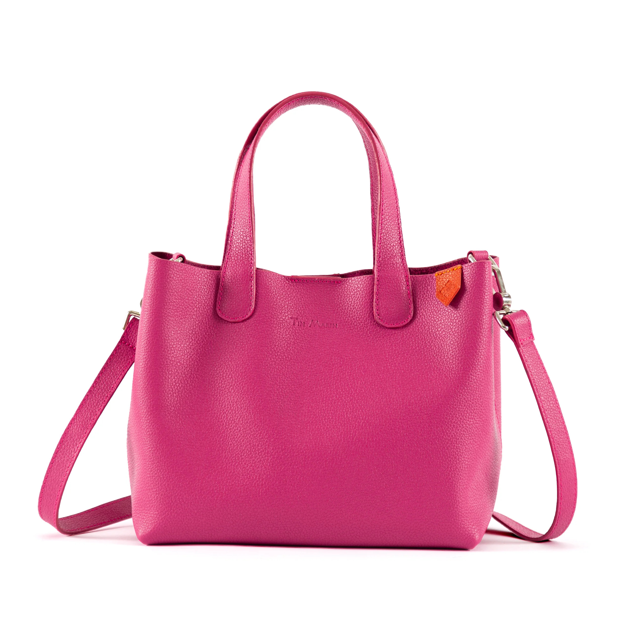 Emma Leather Crossbody - Hot Pink | Tin Marin