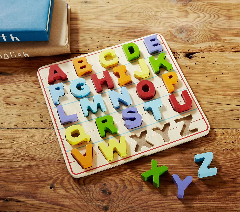 Wooden Puzzles, Alphabet | Pottery Barn Kids