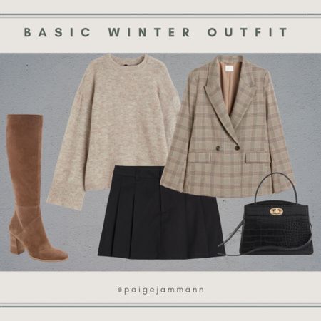 Basic winter outfit, winter outfit, neutral outfit, winter miniskirt outfit, knee high boots outfit, sweater and mini skirt, h&m winter fashion, winter fashion, winter basics

#LTKSeasonal #LTKmidsize #LTKworkwear