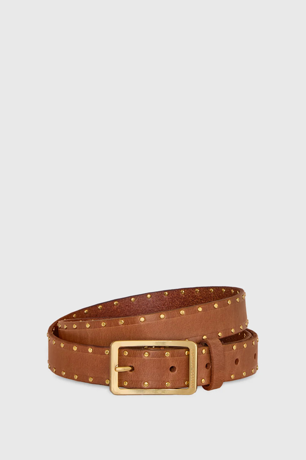 Rebecca Minkoff Darren Studded Belt In Brown - Size S | Rebecca Minkoff