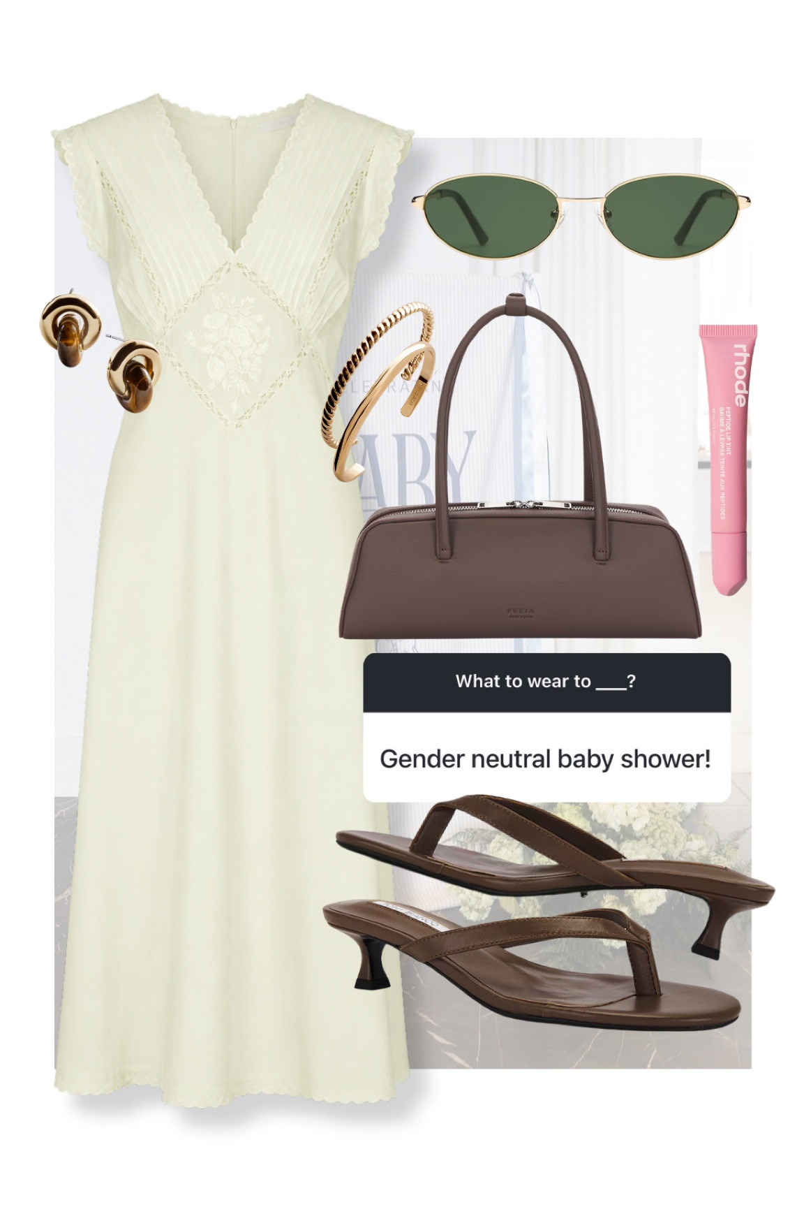 What to wear to a gender neutral baby shower! #kathleenpost
