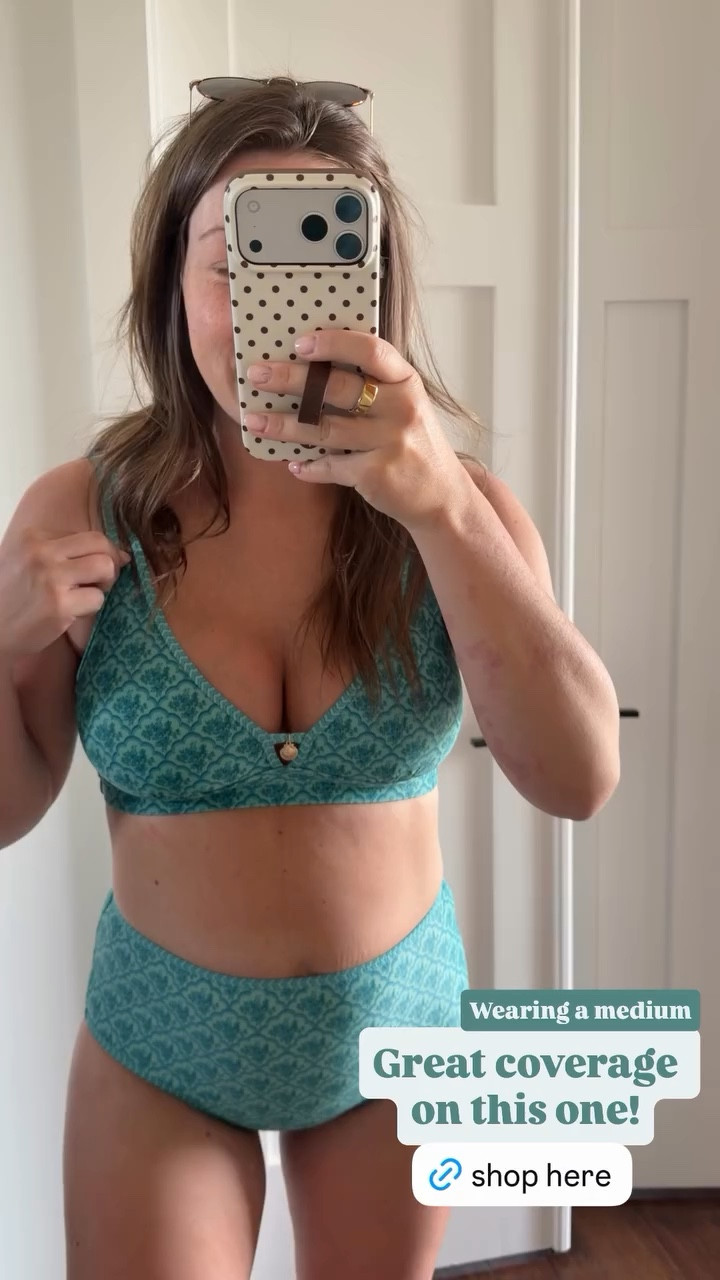 Great coverage on this bikini! Wearing a medium! Love the colors. 

#LTKSeasonal #LTKootd #LTKSwim