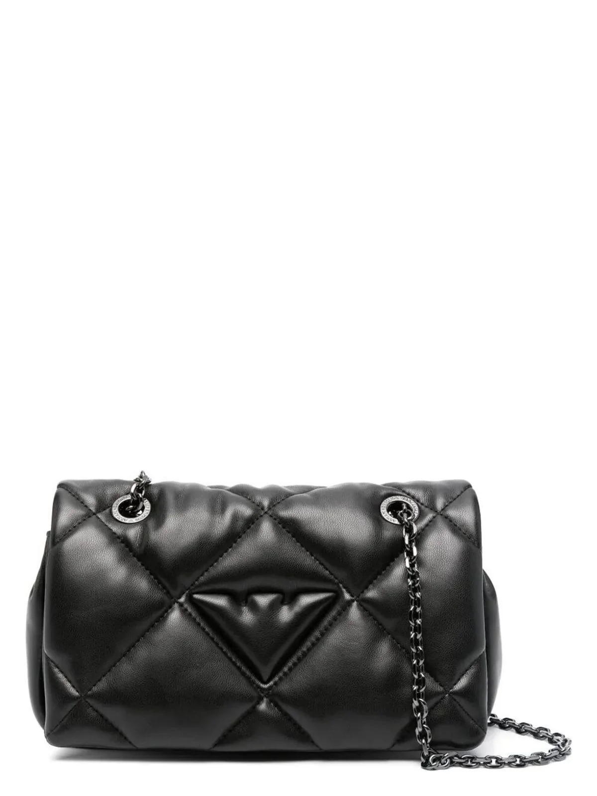 Emporio Armani Women's Logo Embossed Faux Leather Crossbody Bag in Black | Size UNICA | Y3C041YWJ8I Color 80001 | LOZURI