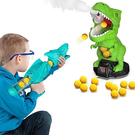 Babyhome Movable Dinosaur Shooting Toys for Kids 3 4 5 6 7+ Years, Tyrannosaurus Target with Wate... | Amazon (US)