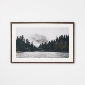 34" x22" Misty Mountain Lake Framed Under Plexi Poster Print - Threshold™ designed with Studio ... | Target