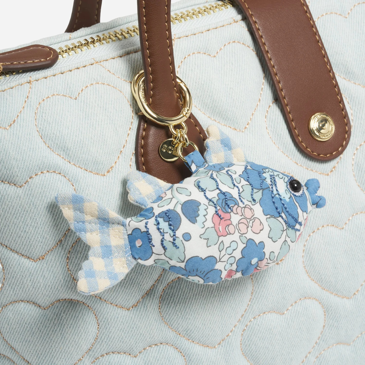 Puffy Fish Bag Charm Made with Liberty Fabric | Stoney Clover Lane | Stoney Clover Lane