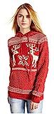 Women Round Crew Neck Reindeer Snowman Santa Snowflakes Christmas Sweater Cardigan Pullover (S, Red  | Amazon (US)