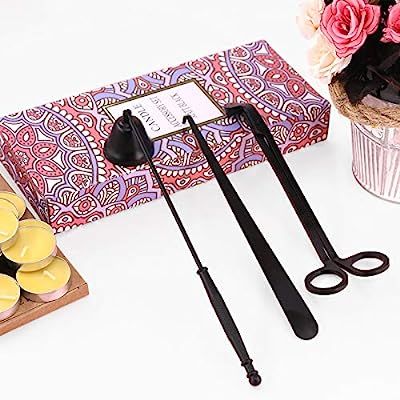 Hilitchi 4 in 1 Candle Snuffer Accessory Gift Pack with Candle Wick Trimmer, Candle Wick Dipper, ... | Amazon (US)