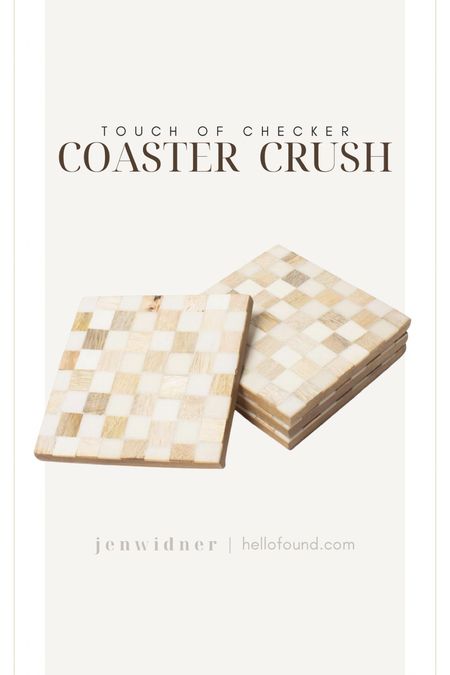 I love the vintage aspect a checker adds to a room. If you love a checker pattern but are worried it will look too busy, these neutral colored checker coasters are the perfect touch of checker for a coffee table or accent table in a living room.

#coasters #checkered #livingroom #coffeetable #amazon #anthropologie #luluandgeorgia #esty

#LTKFind #LTKhome #LTKunder50