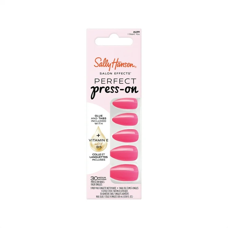 Sally Hansen Salon Effects Perfect Press-On Nails, I Heart You, Non-Damaging, Easy to Apply | Walmart (US)