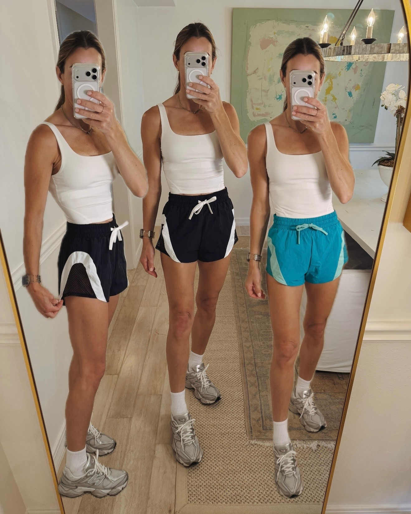 Target athletic shorts that look like free people. Mesh side detail. Come in other colors  Run a tad small. Wearing size XS. 

#LTKmomlife #LTKActive #LTKootd